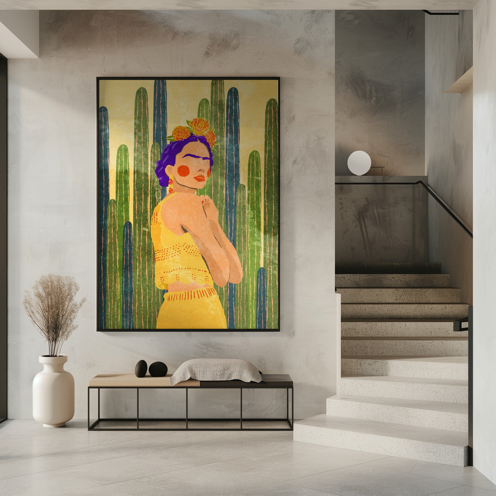 Frida and cacti | Poster