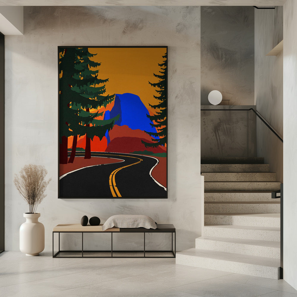 Clacier Road With Half Dome | Poster