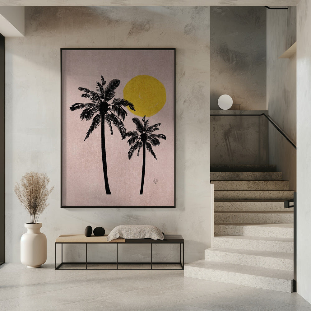 Pink Bg Palm Tree Erum Khalili.png | Poster