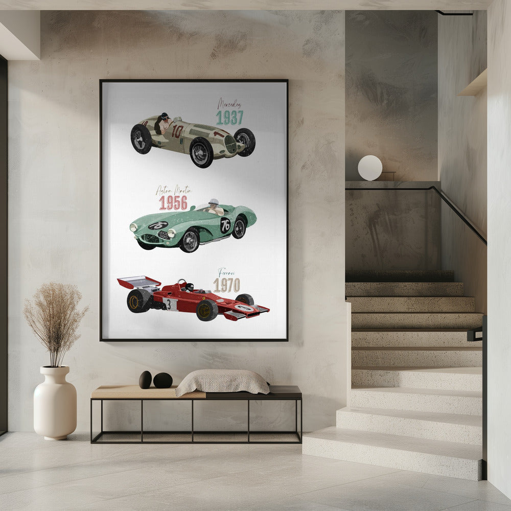 Vintage Racecars | Poster