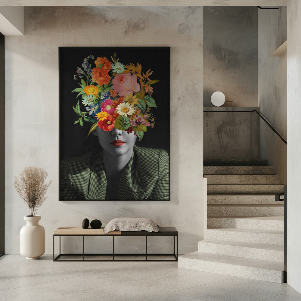 Green Vintage Bouquet | Poster