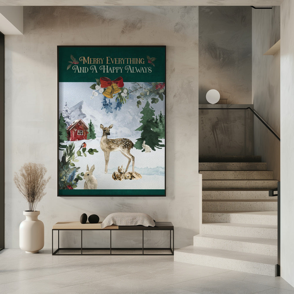 Merry Woodland Scene | Poster