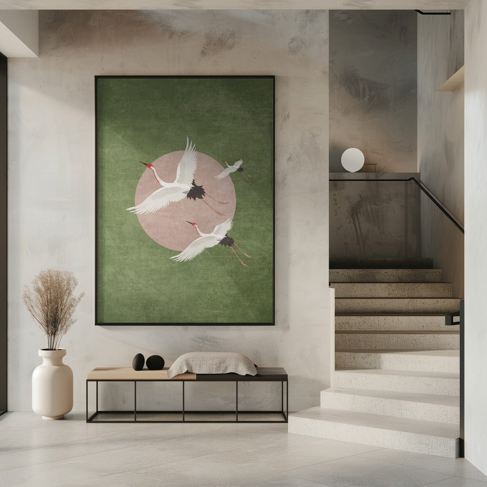 Cranes in Flight | Poster