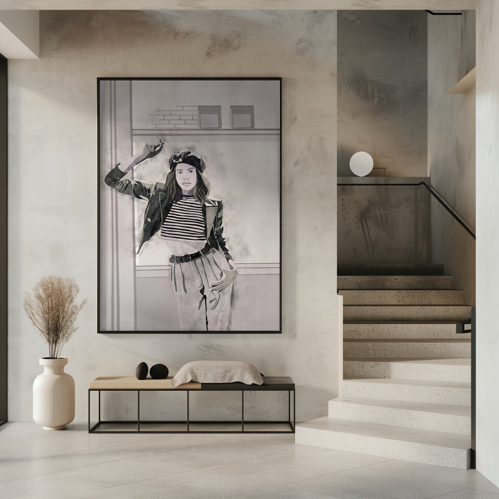 Smoking Woman 4x5 Print By Bohonewart | Poster