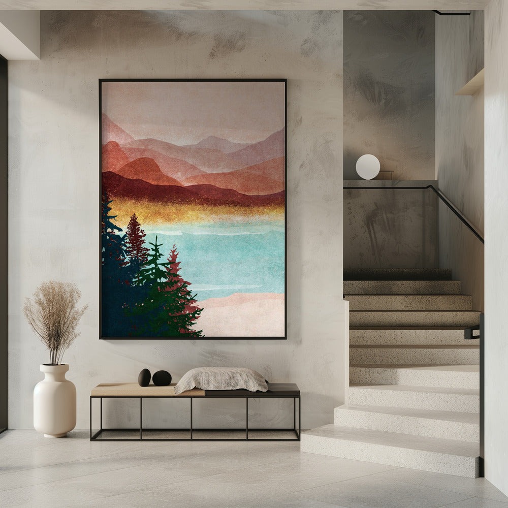 Misty Mountain Glow | Poster