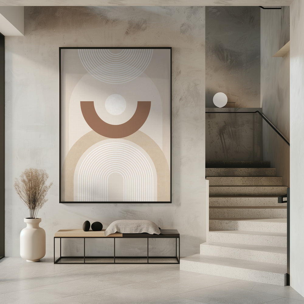 Beige Mid Century Poster | Poster