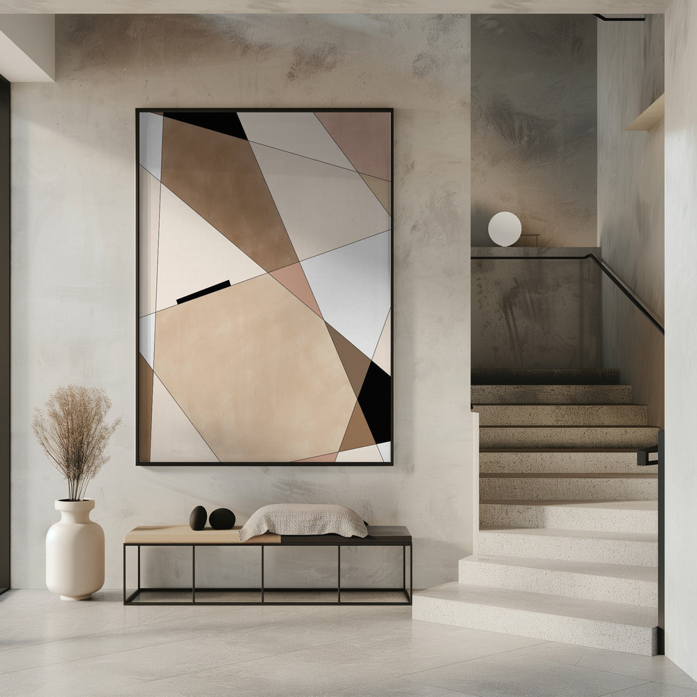 Geometric Beige art | Poster