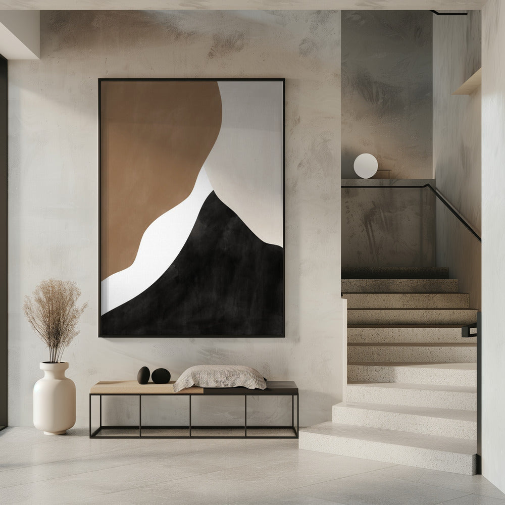 Abstract Beige and Brown Art | Poster