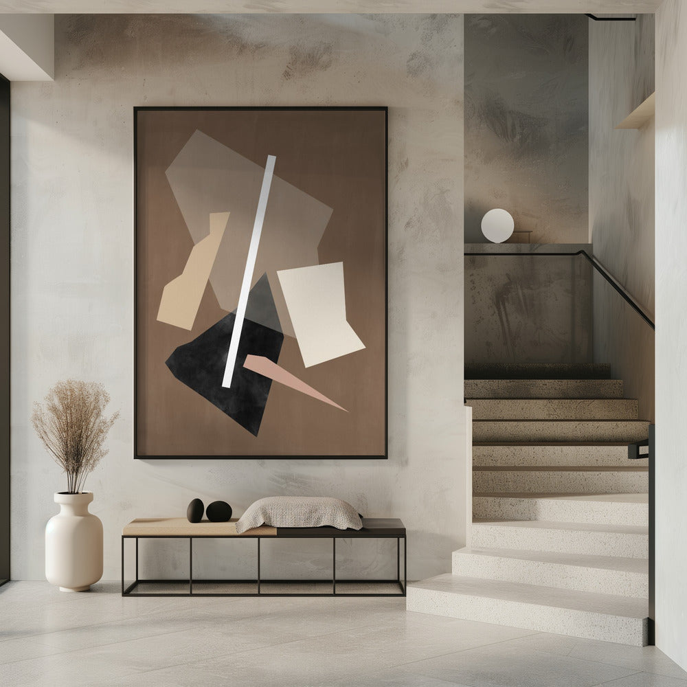 Brown Paper Cuts Painting | Poster