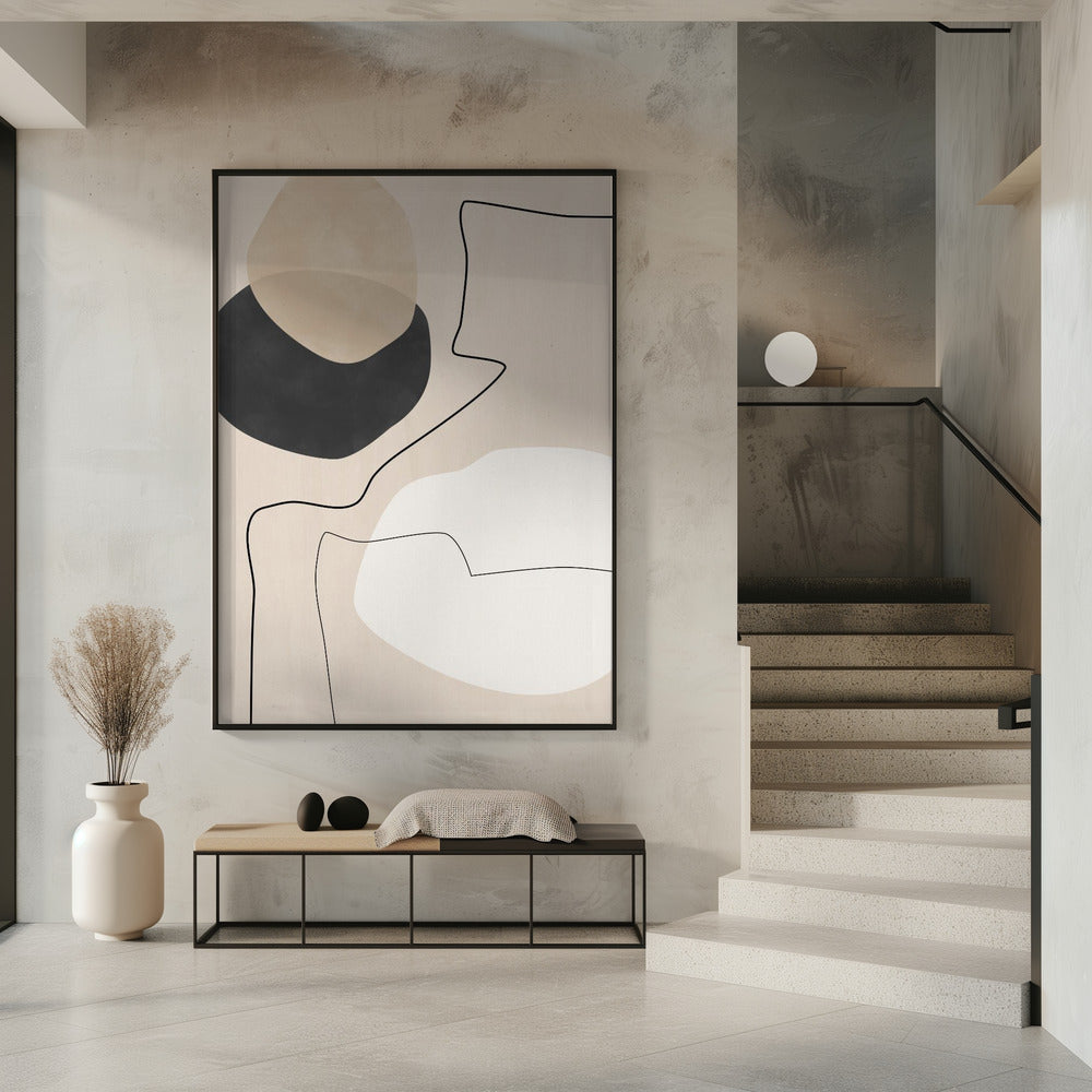 Organic Shapes &amp; Lines Painting | Poster