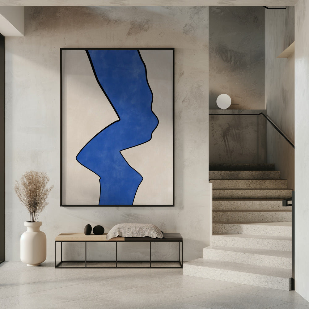 Bold Blue Contour | Poster