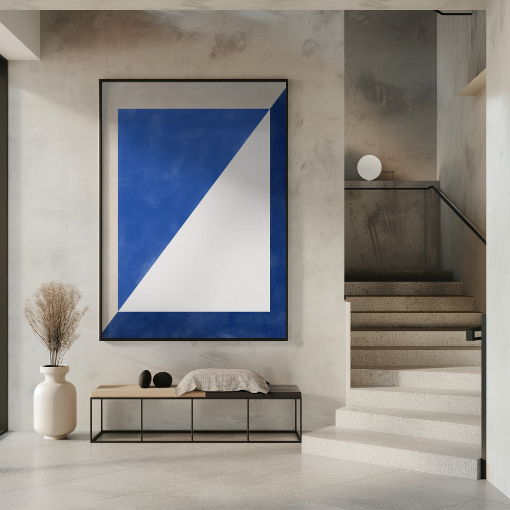 Blue Geometric Play | Poster