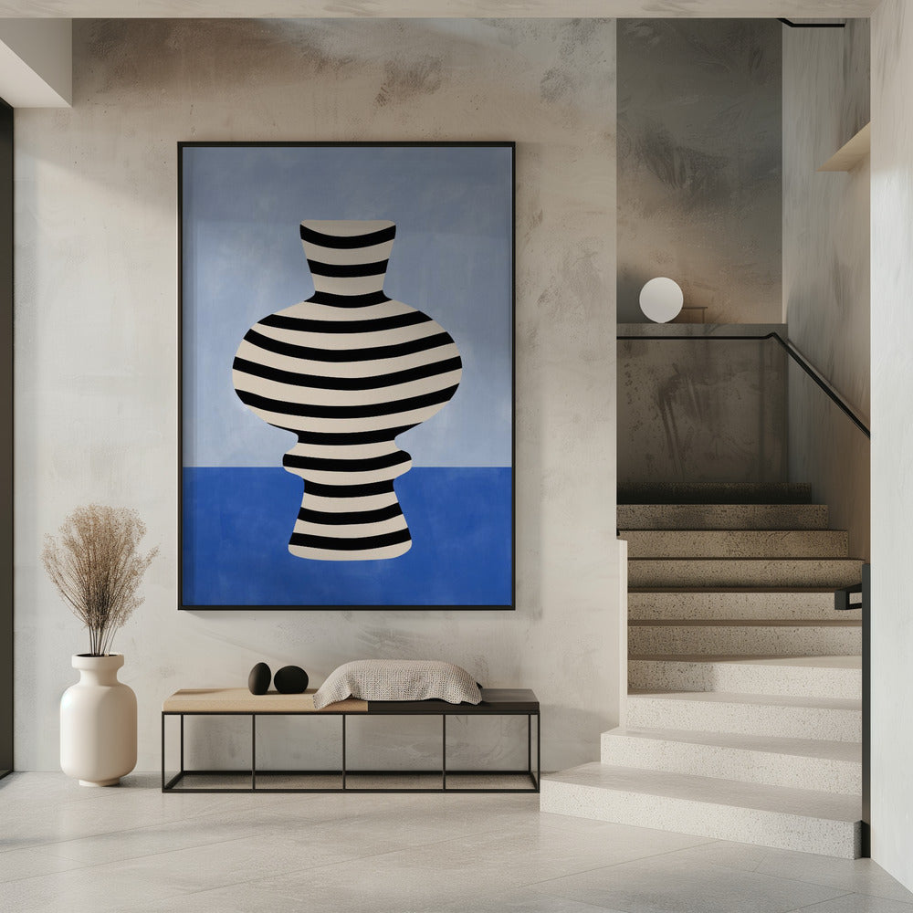 Striped Vase Illusion | Poster