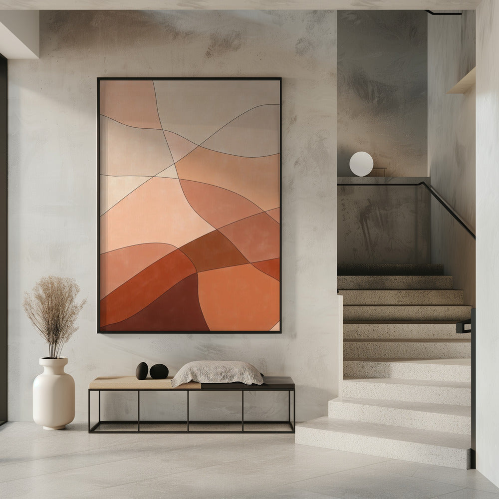 Flowing Lines And Warm Earth Tones | Poster