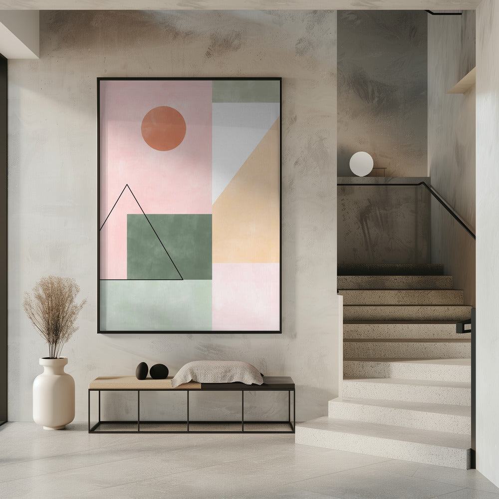 Pastel Tones With Minimalist Shapes | Poster