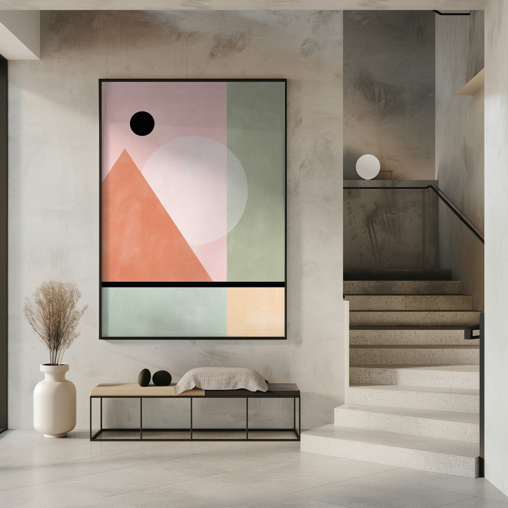 Geometric Shapes In Pastel Tones | Poster