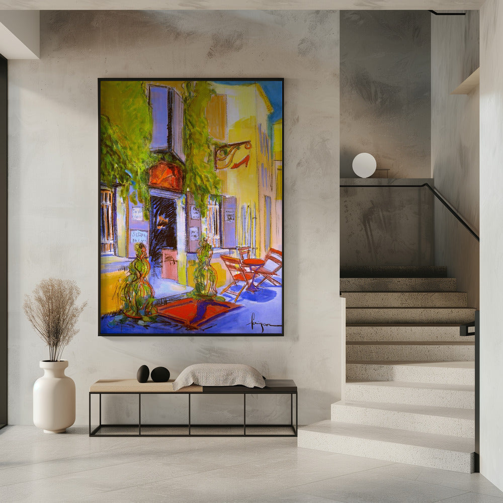 Sunny Courtyard Cafe | Poster