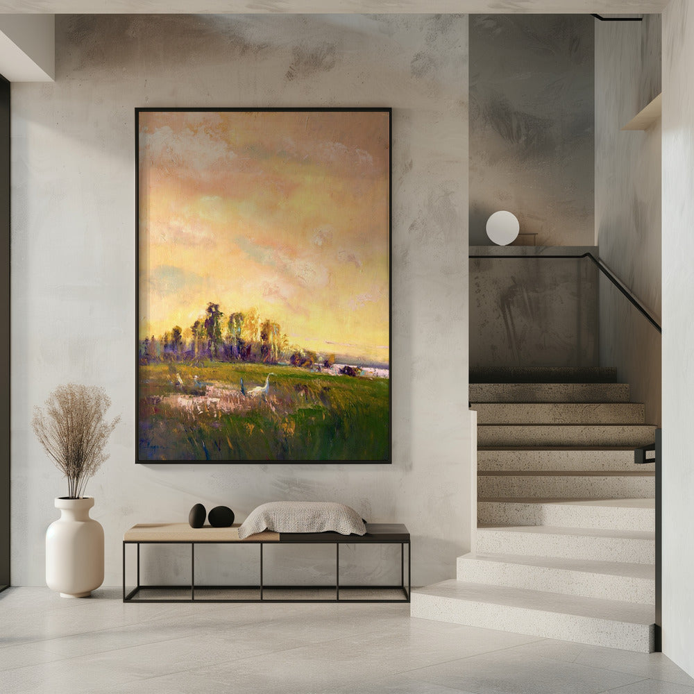 Sunlit Meadowscape | Poster