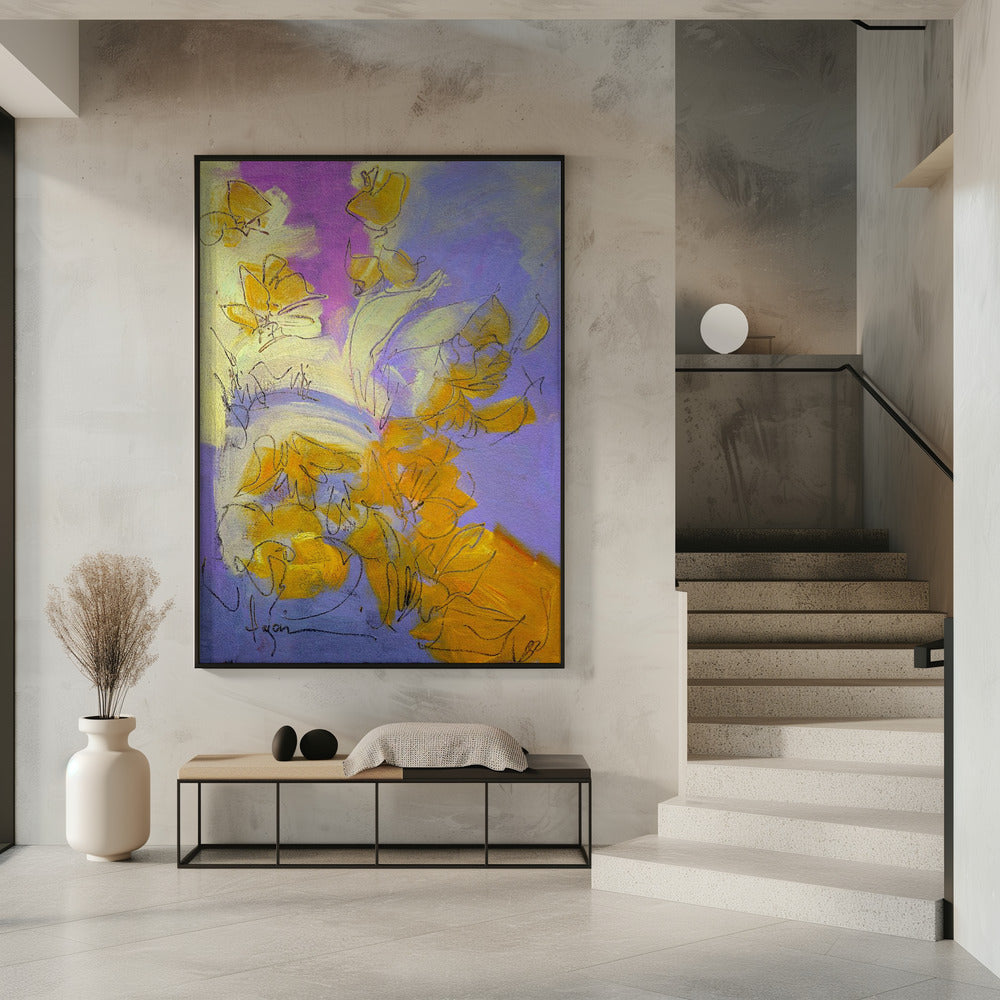 Golden Blossom Glow | Poster