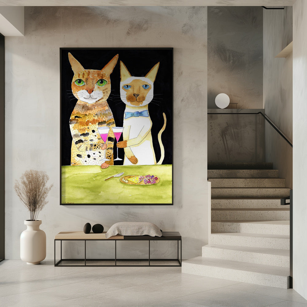 Cats Drinking Best Friends | Poster