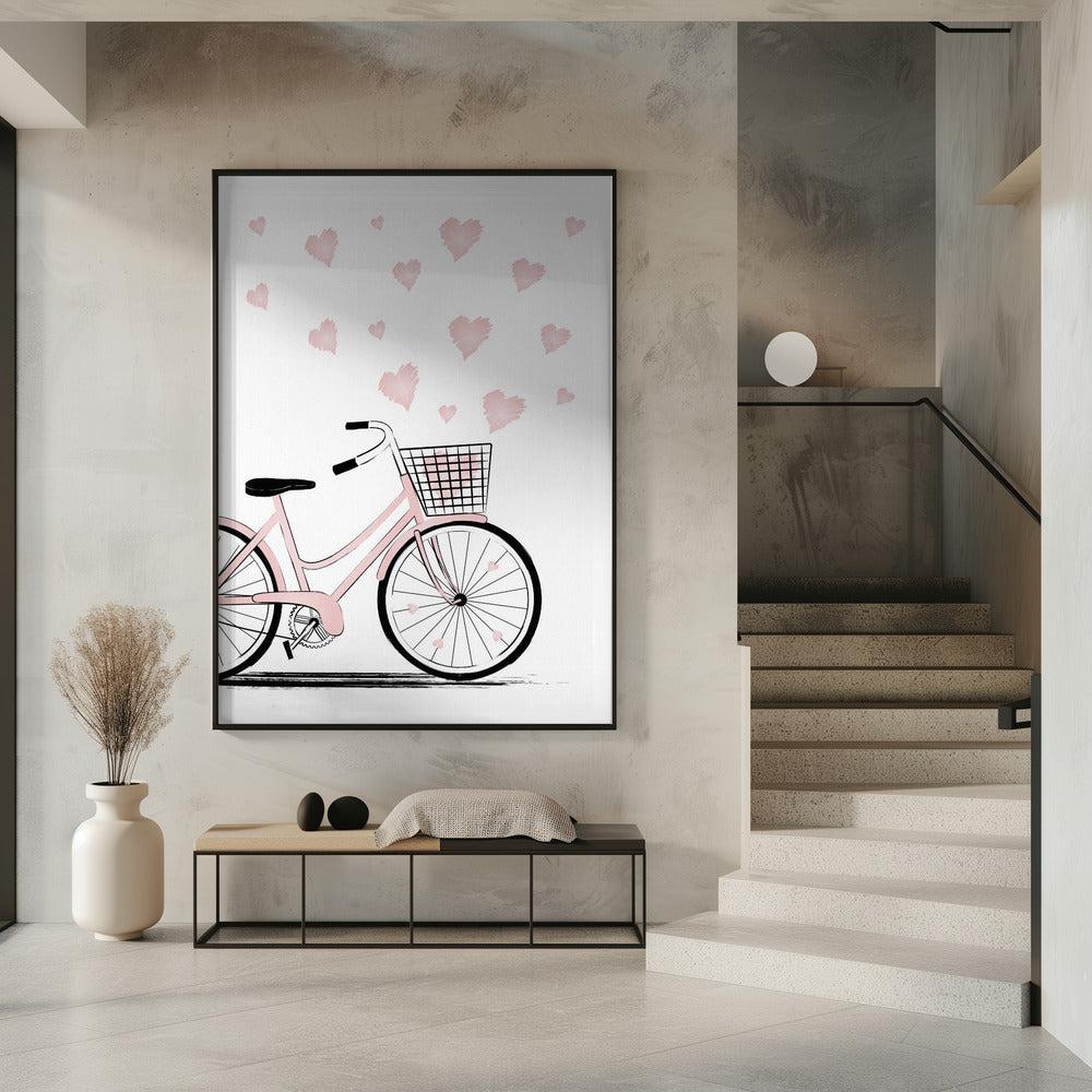 Bike with Hearts | Poster