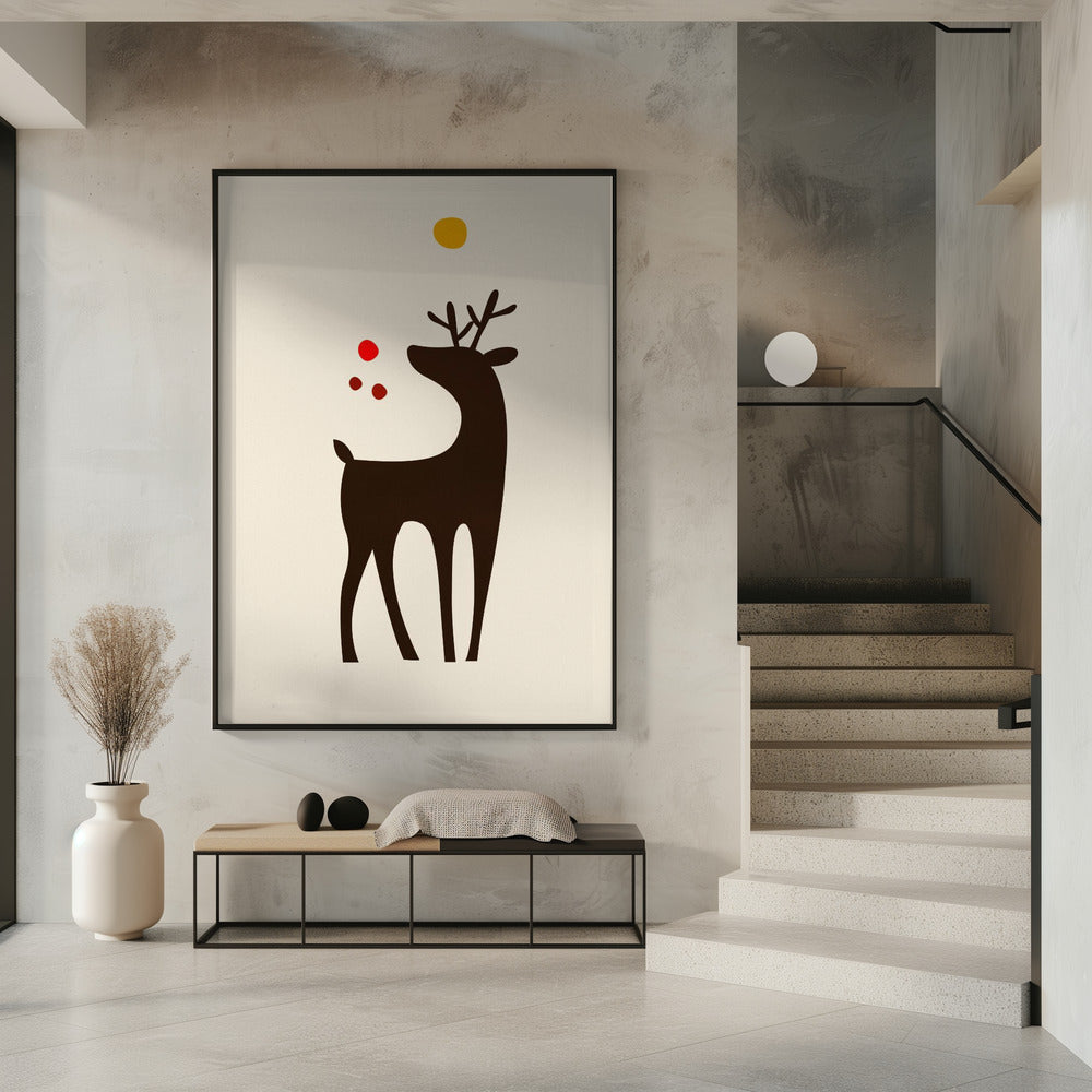 Rudolph Searching for His Nose | Poster