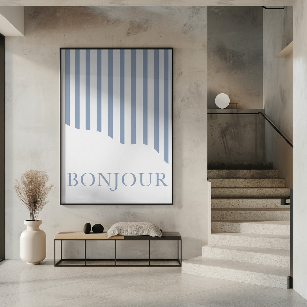 Bonjour Stripes | Poster