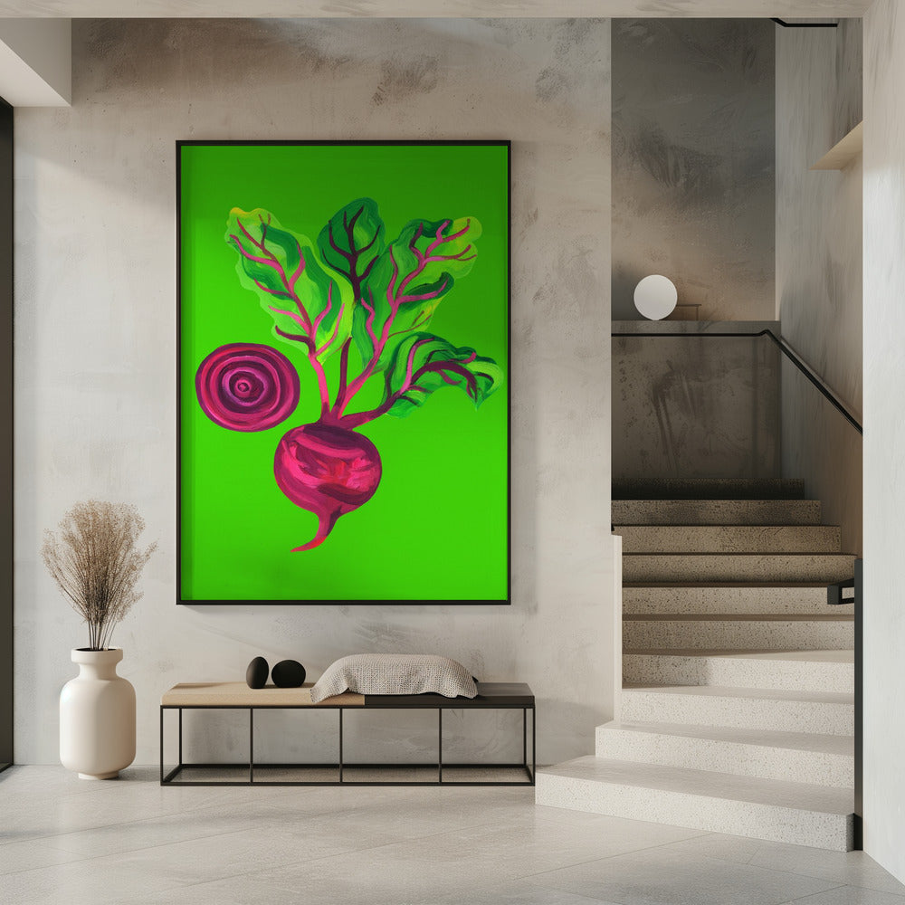 Beetroot Swirl Green | Poster