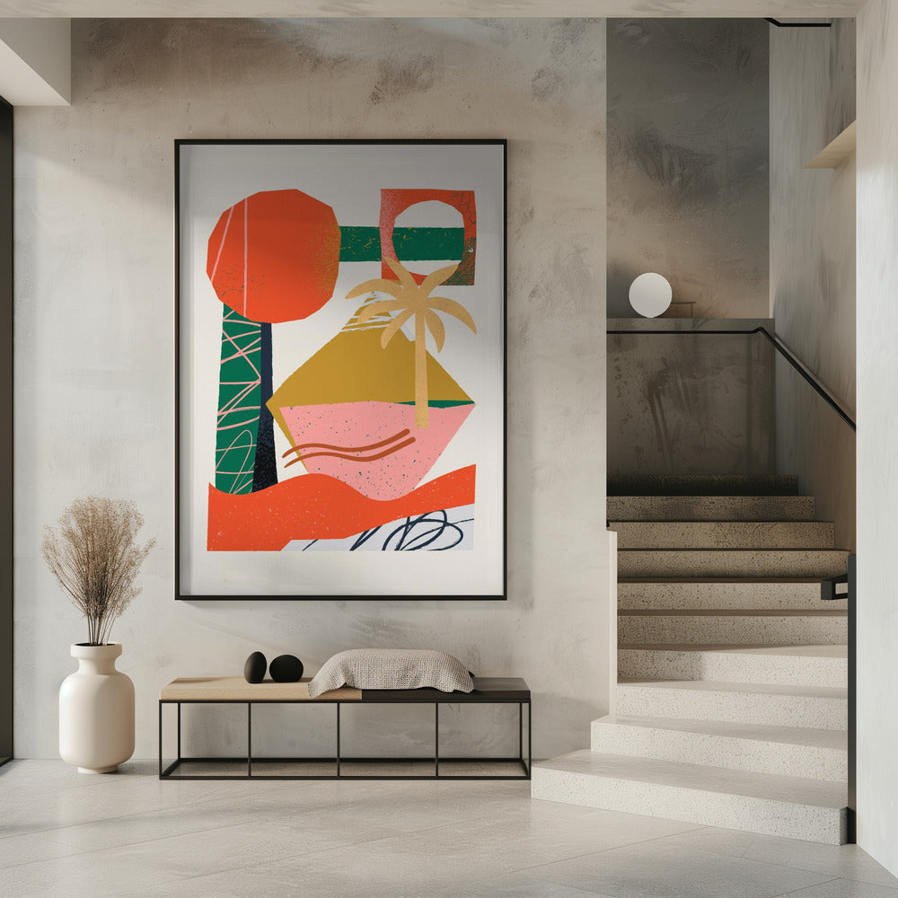 Abstract Beach Collage | Poster