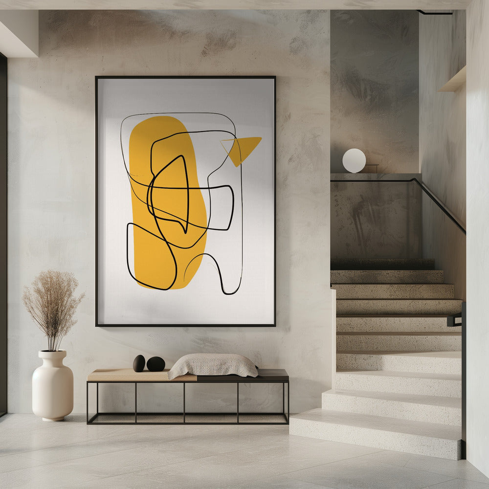 Line Abstract In Yellow | Poster