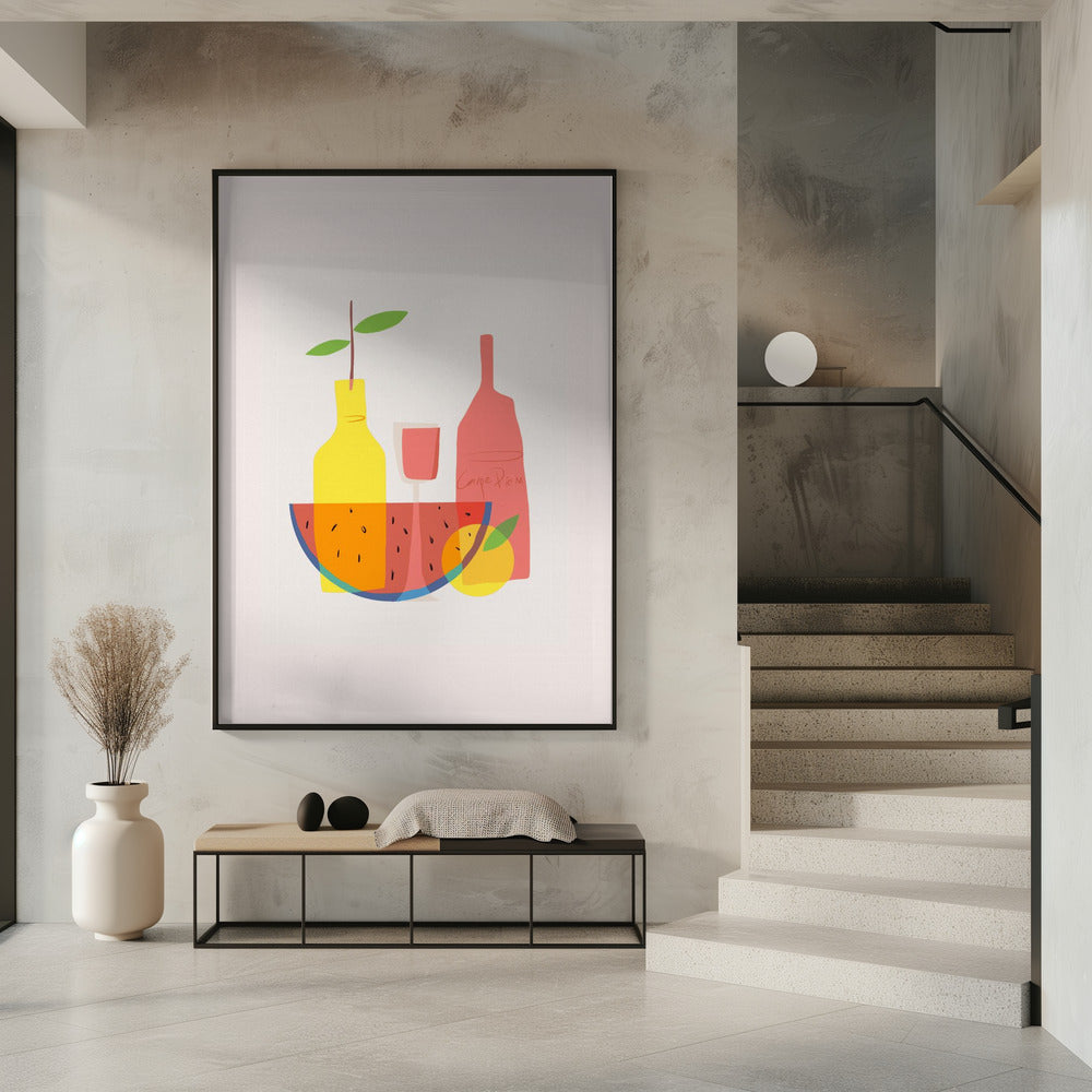 Still Life With Wine and Bottles | Poster