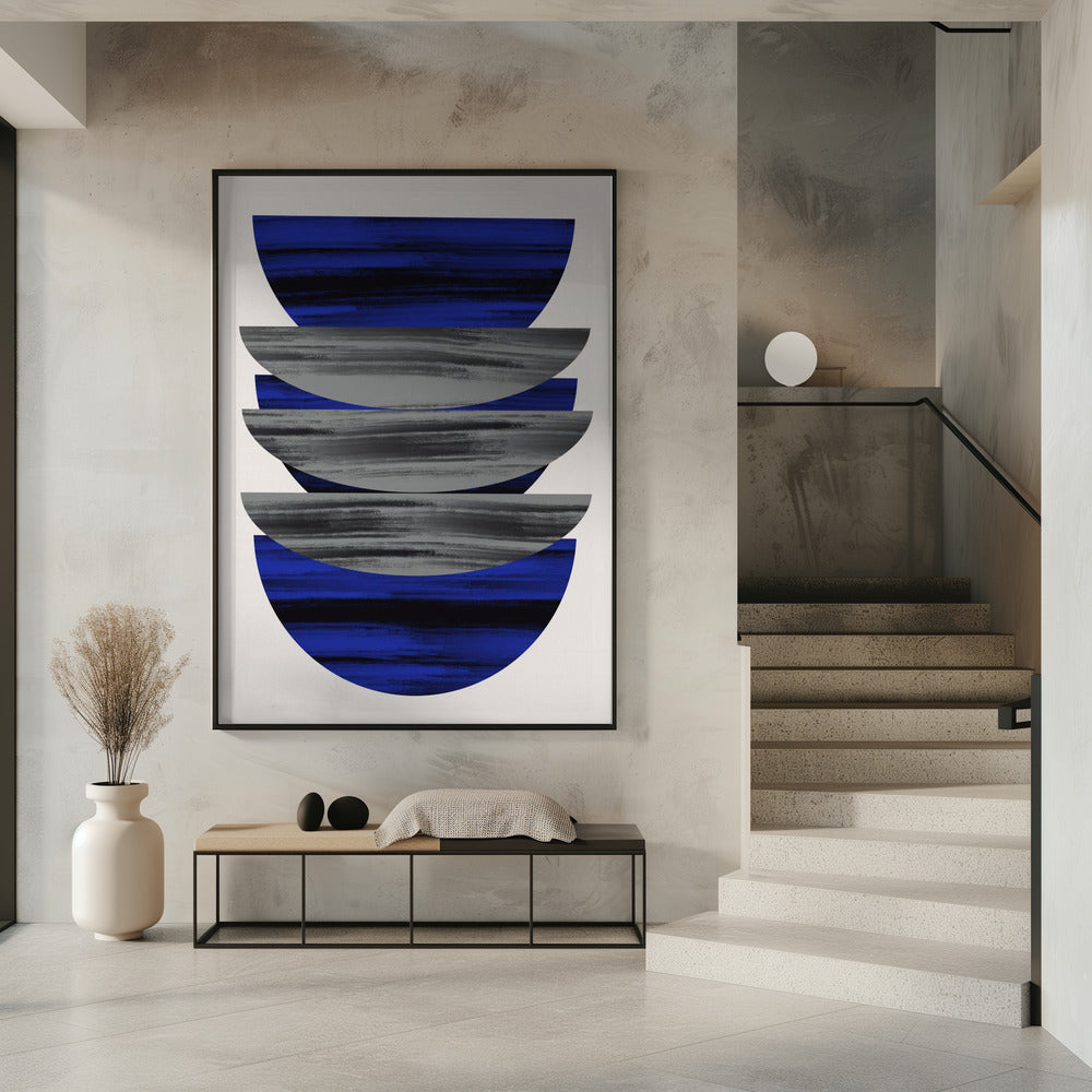 Scandinavian In Blue and Black | Poster