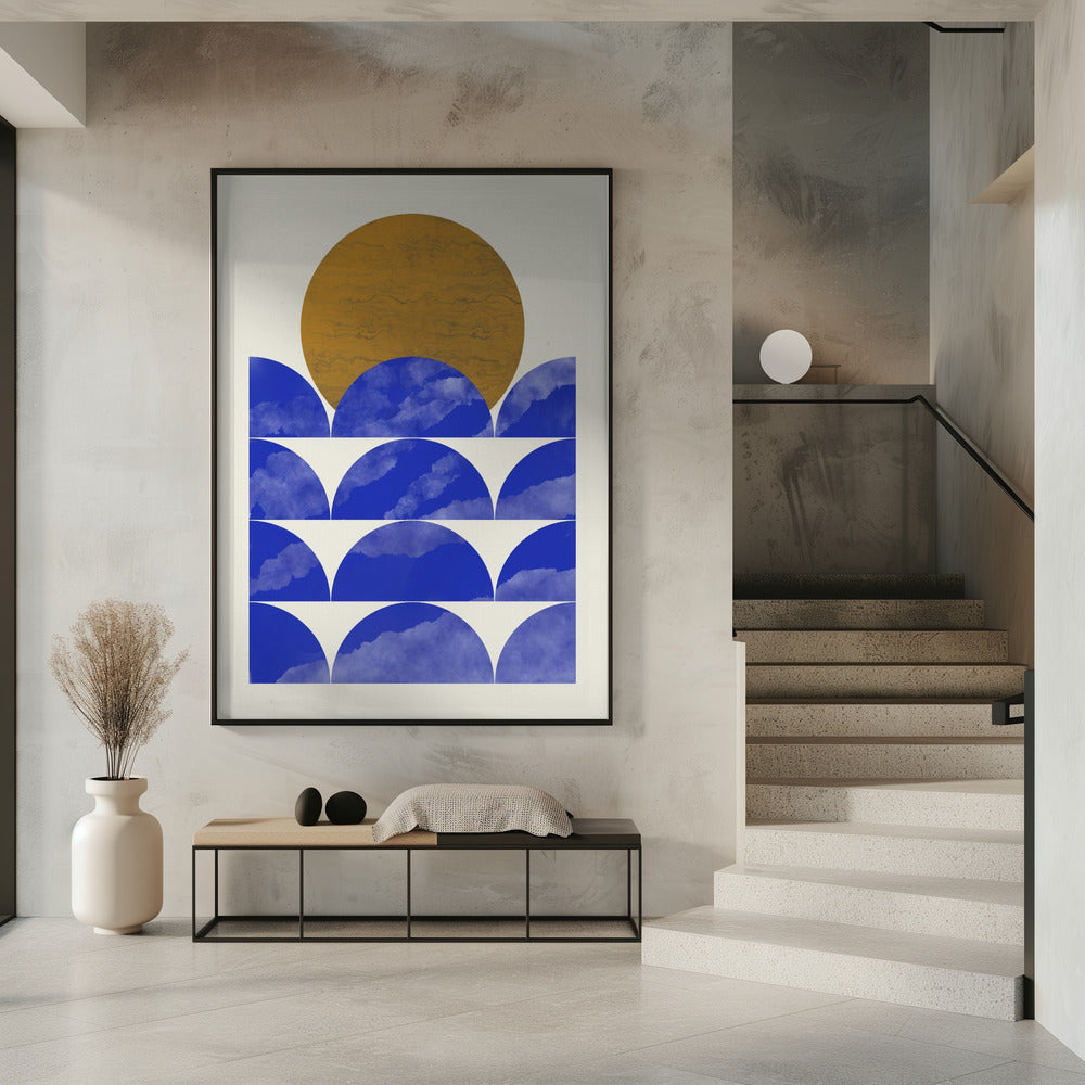 Geometrical Sunset Composition | Poster