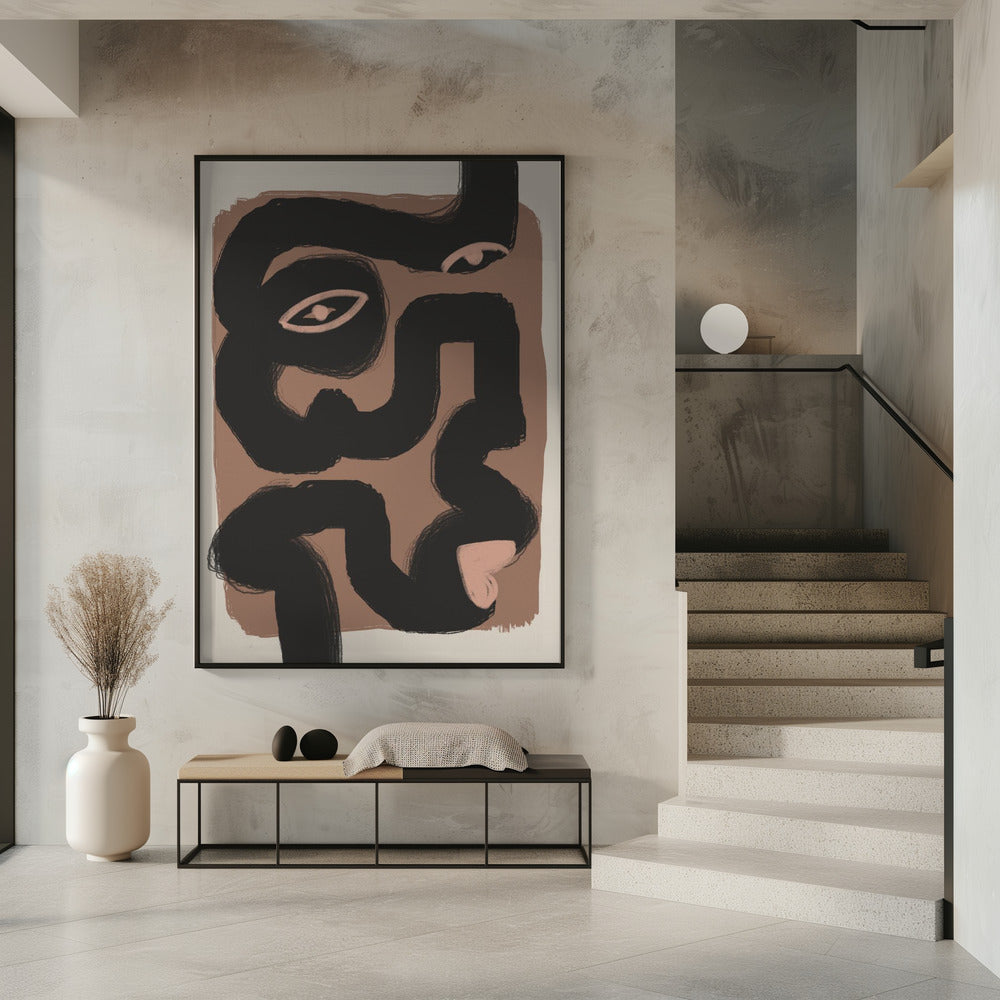 Abstract Black Portrait | Poster