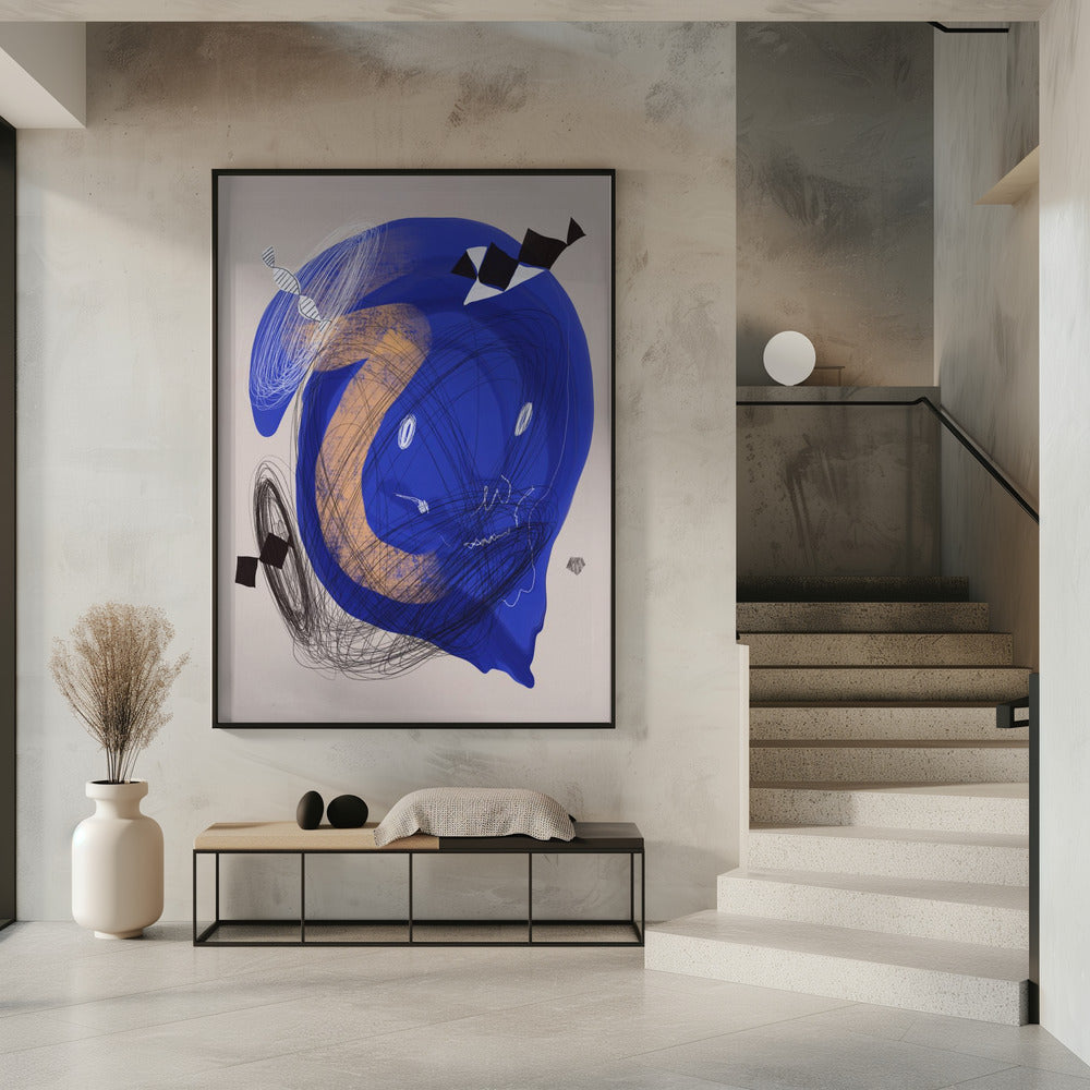 Chaotic Blue Whirl | Poster