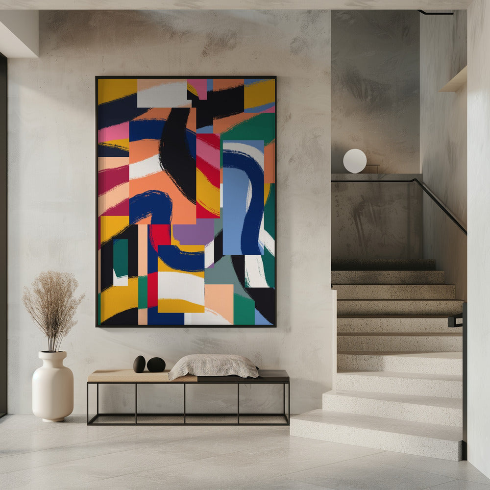 Shapes with Dynamic Brushstrokes | Poster