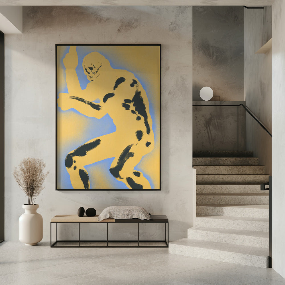 Skeletal Figure in Dynamic Pose | Poster