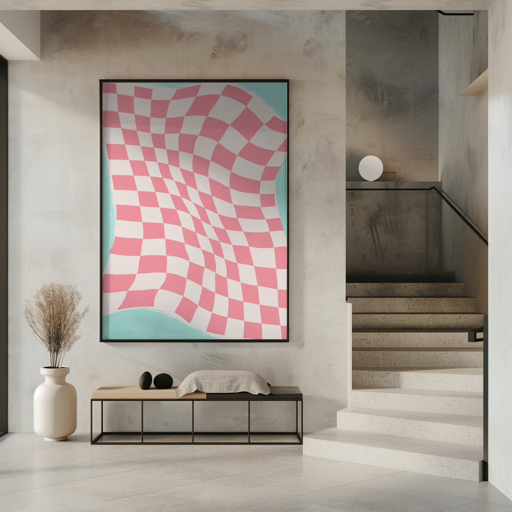 Rippled Checkered Wave | Poster