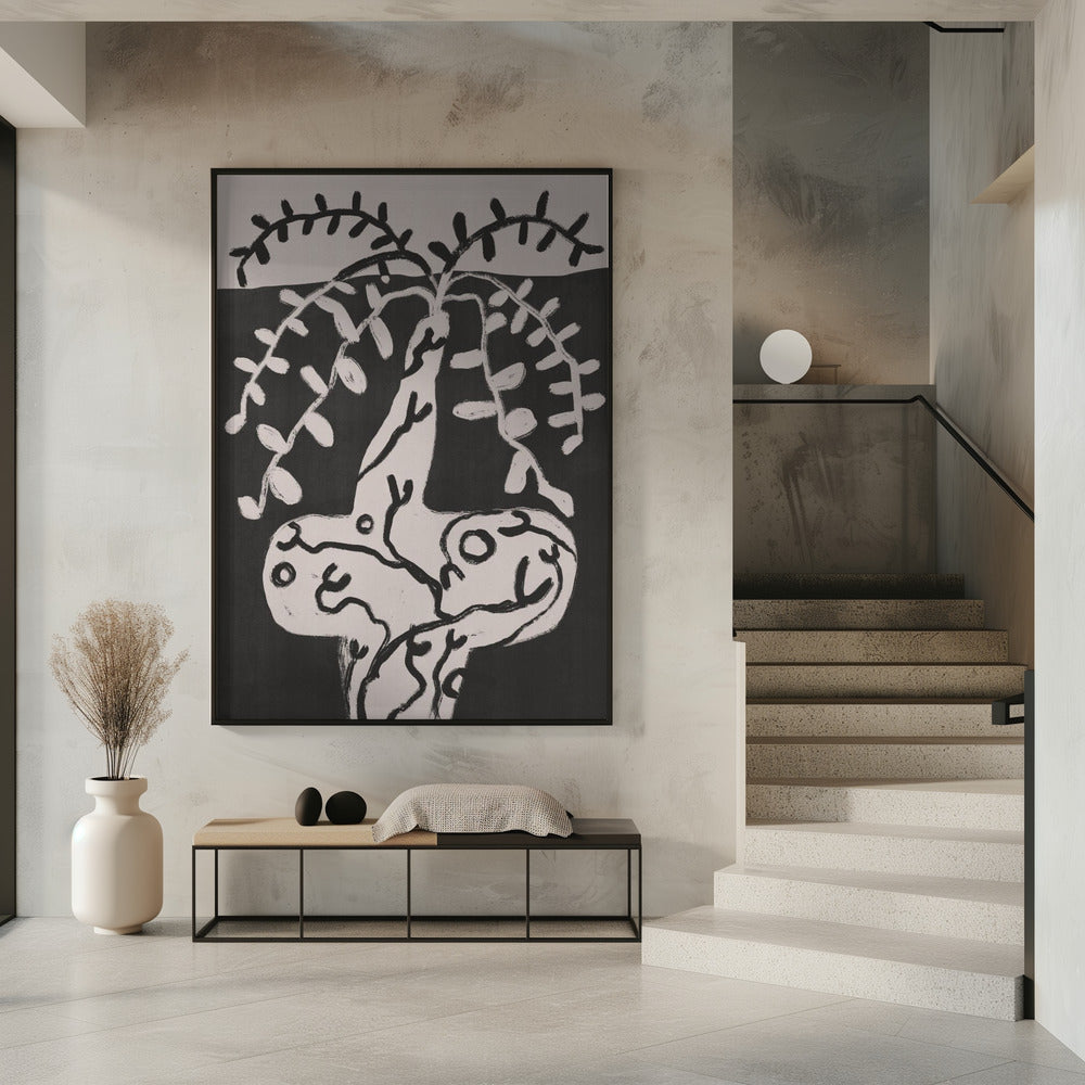 Rustic Pot Plant On the Table | Poster