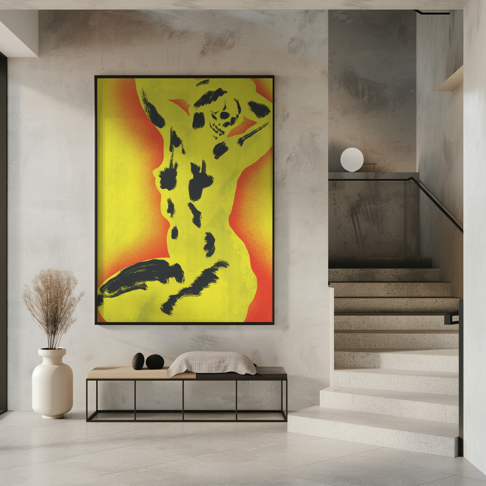 Yellow Skull Nude | Poster