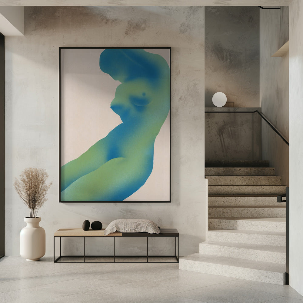 Human Figure Abstract with Gradients | Poster