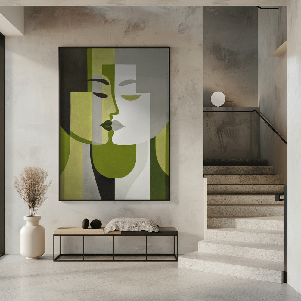 Kiss Me Green Grey | Poster