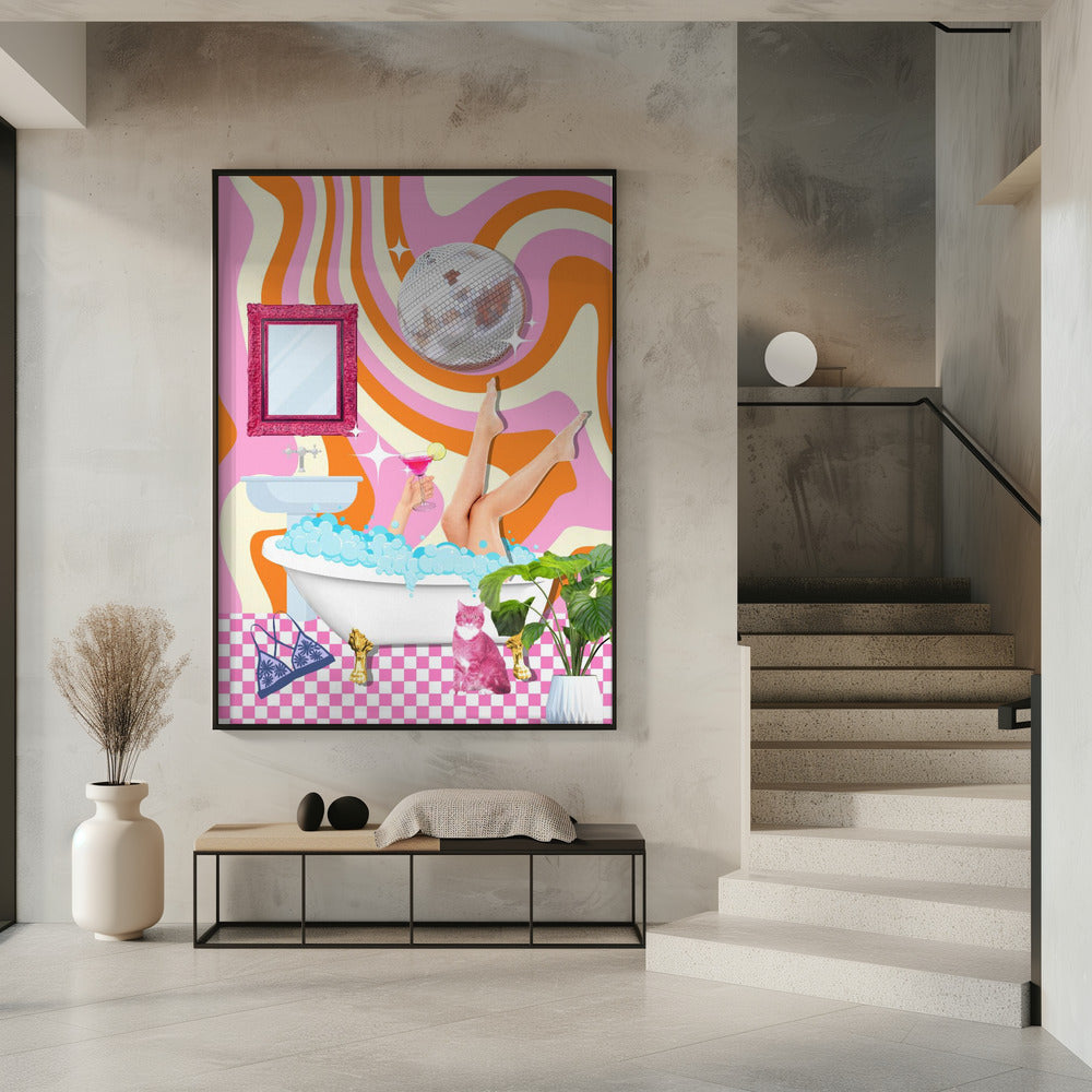 Groovy Bathtub Bliss | Poster