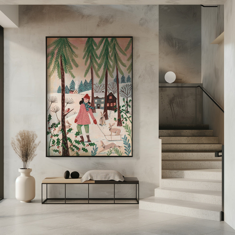 Walking in the snow | Poster