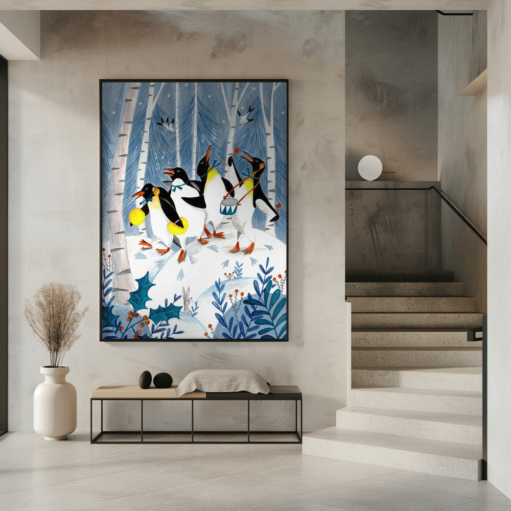 Penguins make music in the forest | Poster