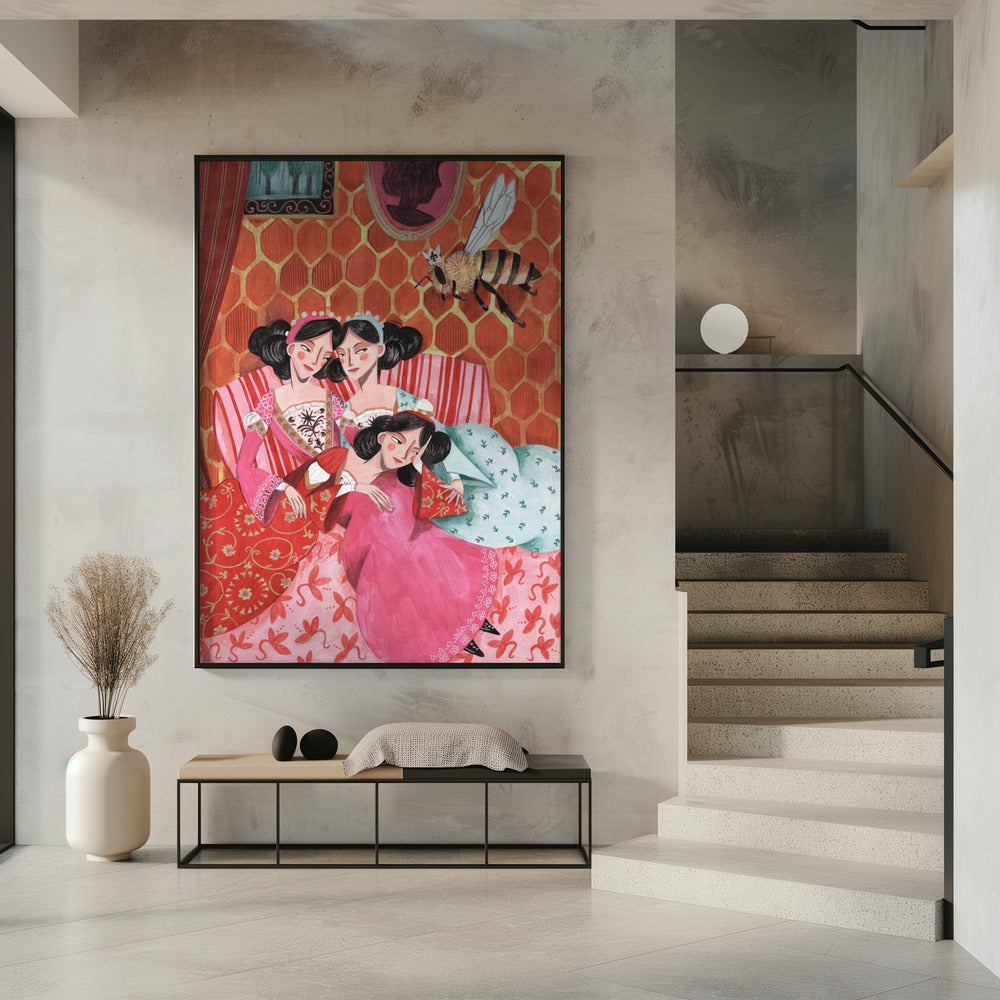 The queen bee and pink princesses | Poster