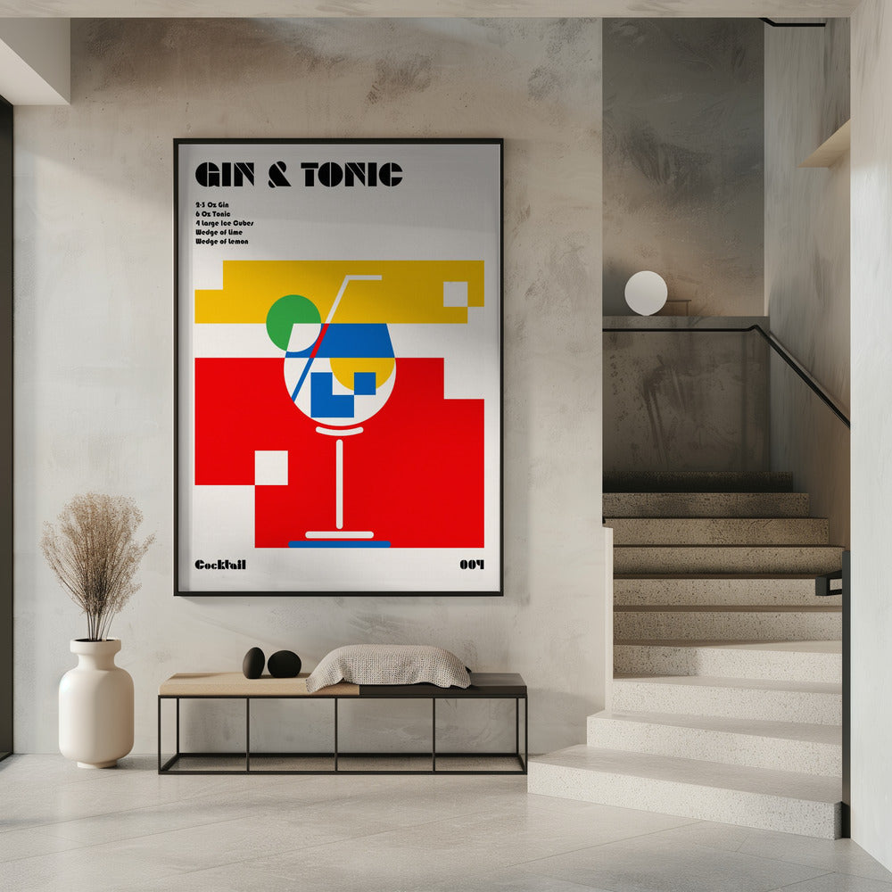 Gin &amp; Tonic Bauhaus Cocktail | Poster