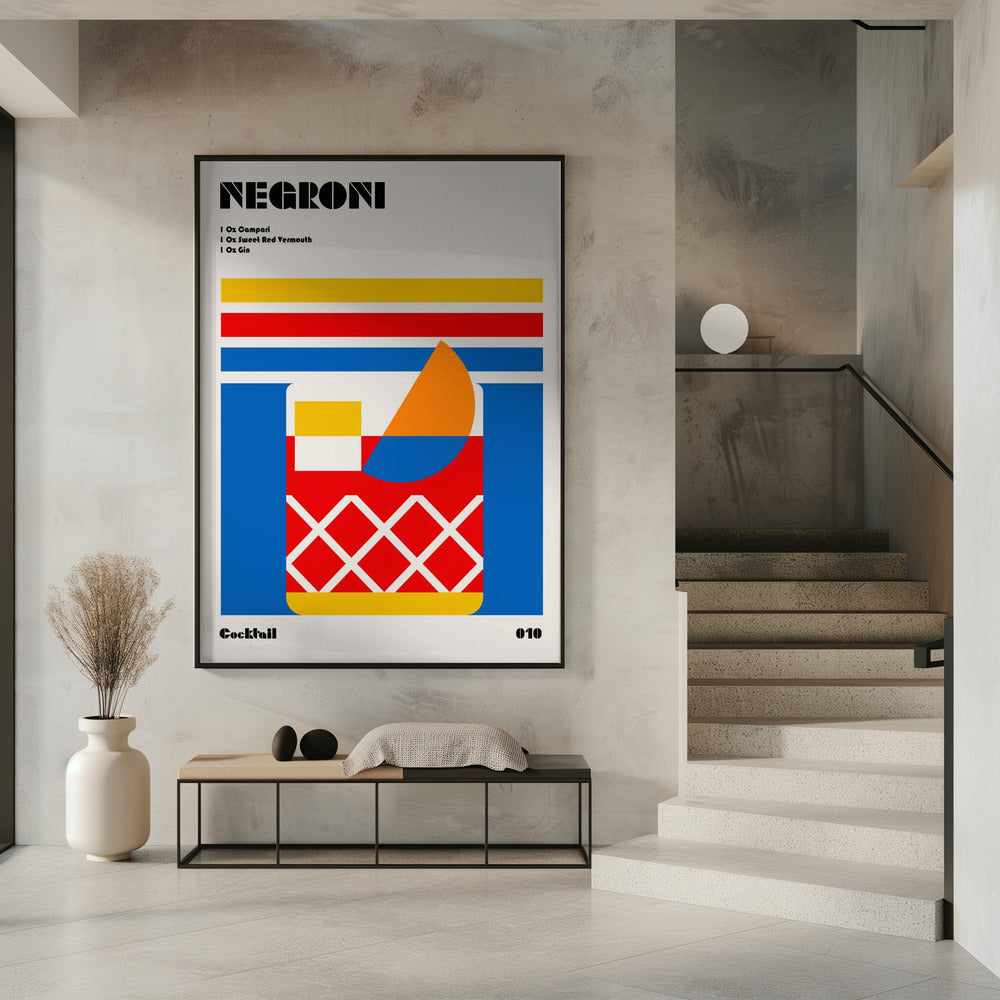 Negroni Bauhaus Cocktail | Poster