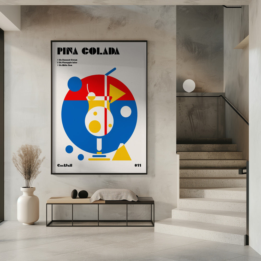 Pina Colada Bauhaus Cocktail | Poster
