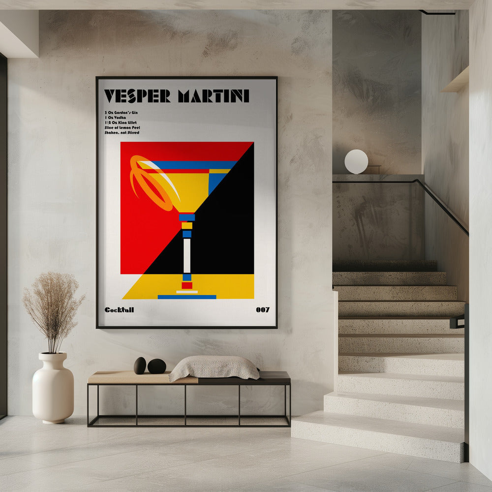 Vesper Martini Bauhaus Cocktail | Poster